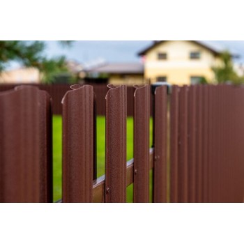 Profilēta metāla žoga štaketas Polo PMx2 RAL8017 (Brūna) 1650mm