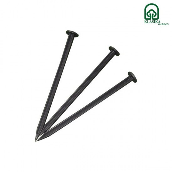 Plastmasas naglas zāliena apmalei 25 cm (50 gab./iepakojumā)
