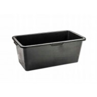 Taisnstūra plastmasas konteiners 40 litri, melns