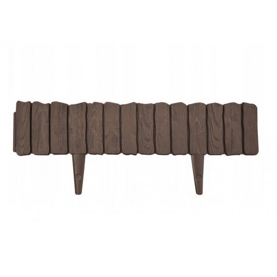 Dekoratīvā zāliena apmale WOOD 58 × 12,5 cm, brūna
