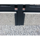 Pasētas metāla stiprinājums RAL7016 pelēks 20*6cm; RAL7016