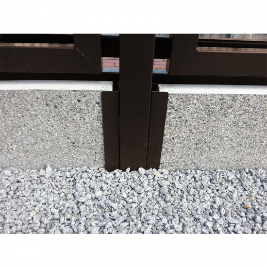Pasētas metāla stiprinājums RAL8017 brūns 20*6cm; RAL8017