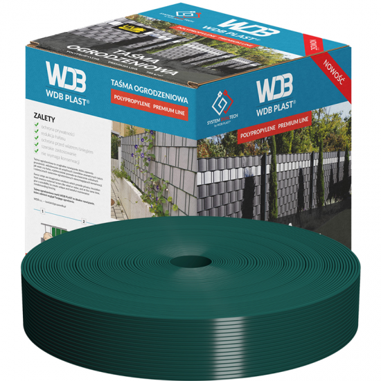 Plastmasas lamiles žogiem un balkoniem RAL6005 zaļš W190mm; L26m; 700g/m²