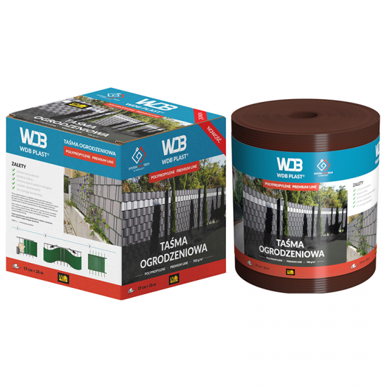 Plastmasas lamiles žogiem un balkoniem RAL8011 W47,5mm; L50m; 700g/m²