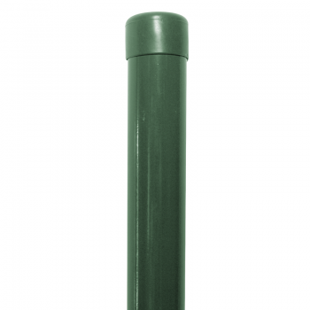Žoga stabs apaļš Ø38/1.3mm, ZN/KRĀSOTS, UV, cepurīte, RAL6005 zaļš H 2.0m; Ø 38/1.3mm;