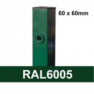 Kvadrātprofilu vārtu stabs RAL6005 zaļš H2500/60*60/2mm-1.73m vārtiem