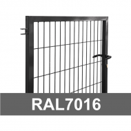 Kvadrātprofilu vārtu vērtne W1M RAL7016 pelēks H1.5 W1.0m