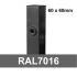 Kvadrātprofilu vārtu stabs RAL7016 pelēks H1900/60*60/2mm-1.2m vārtiem