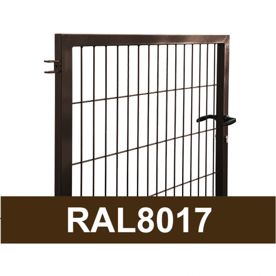 Kvadrātprofilu vārtu vērtne W1M RAL8017 brūns H1.2 W1.0m