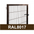 Kvadrātprofilu vārtu vērtne W1M RAL8017 brūns H1.2 W1.0m