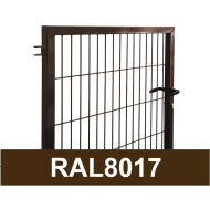 Kvadrātprofilu vārtu vērtne W1M RAL8017 brūns H1.5 W1.0m