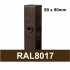 Kvadrātprofilu vārtu stabs RAL8017 brūns H2200/80*80/2mm-1.5m vārtiem