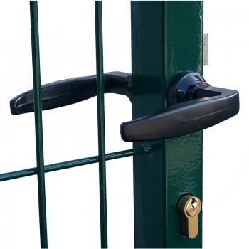 Kvadrātprofilu vārtu vērtnes W4M RAL6005 zaļš H1.2 W4.0m