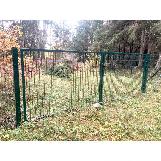 Kvadrātprofilu vārtu vērtnes W4M RAL6005 zaļš H1.2 W4.0m