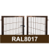 Kvadrātprofilu vārtu vērtnes W4M RAL8017 brūns H1.5 W4.0m