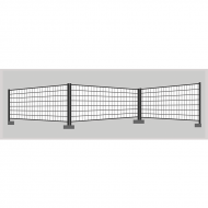 Mobilā žoga pārklājs 90g/m²; BALTS 1.76x3.41m