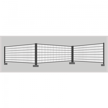 Mobilā žoga pārklājs 90g/m²; BALTS 1.76x3.41m