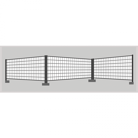 Mobilā žoga pārklājs 90g/m²; BALTS 1.76x3.41m