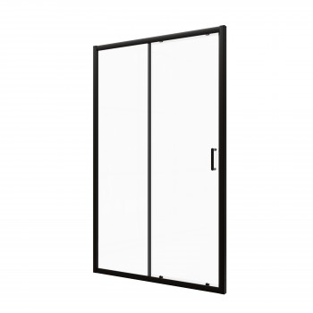 Dušas durvis VENTO Asti 100X195 cm, stikls 6mm Easy Clean caurspīdīgs, melns profils