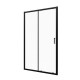 Dušas durvis VENTO Asti 100X195 cm, stikls 6mm Easy Clean caurspīdīgs, melns profils
