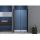 Dušas durvis VENTO Asti 100X195 cm, stikls 6mm Easy Clean caurspīdīgs, melns profils