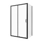 Dušas durvis VENTO Asti 120X195 cm, stikls 6mm Easy Clean caurspīdīgs, melns profils