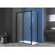 Dušas durvis VENTO Asti 120X195 cm, stikls 6mm Easy Clean caurspīdīgs, melns profils