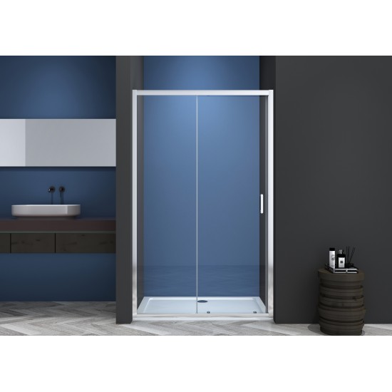 Dušas durvis VENTO Asti 100X195 cm, stikls 6mm Easy Clean caurspīdīgs, hromēts profils