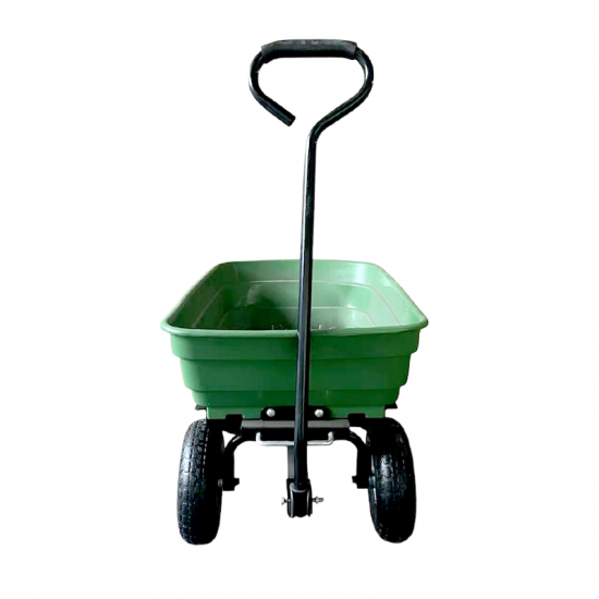 Kravu ratiņi, zaļi, 4 pneimatiski riteņi, plastmasas kulba (piegādājam NESALIKTU) 930x505x510/895 200KG