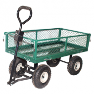 Kravu ratiņi, zaļi, 4 pneimatiski riteņi (piegādājam NESALIKTU) 960x530x140 150KG