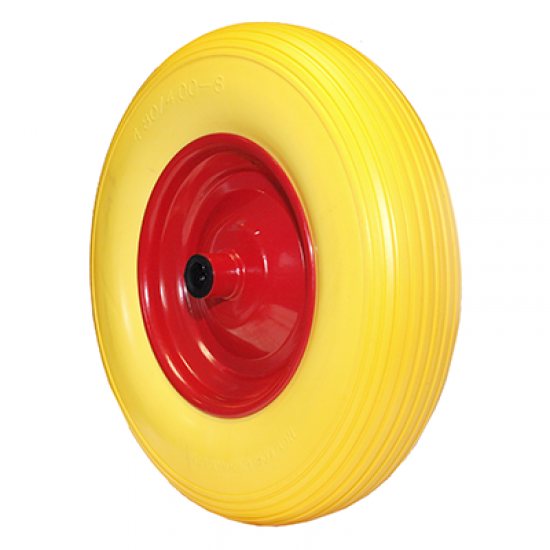 Poliuretāna ritenis, metāla disks, adatu gultņi 16*4.00-8", 20*100mm ASS/AXLE