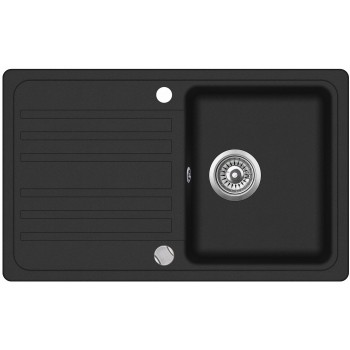 Granīta izlietne 460x765 BLACK METALLIC AUT.