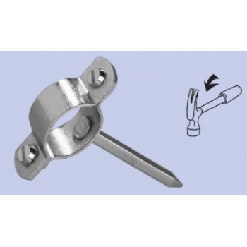 Metāla cauruļu stiprinājums 1" 33,7mm, ar naglu