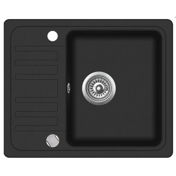 Granīta izlietne 460x575 BLACK METALLIC AUT.