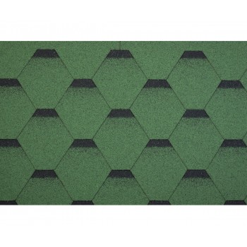 Bitumena dakstiņi STANDARD FORCE HEXAGONAL, Zaļš, 3m2