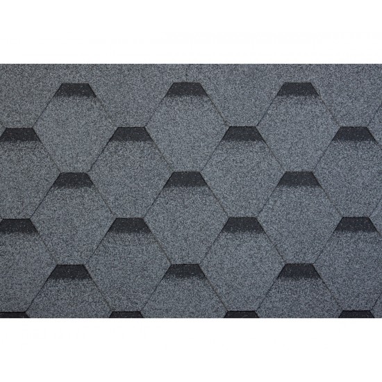 Bitumena dakstiņi STANDARD FORCE HEXAGONAL, Pelēks, 3m2