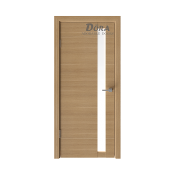 Finierētas Durvis Dora Lido O Komplekts - Vērtne, Kārba, Slēdzene (Ozols), 2 Eņģes, Stiklotas,