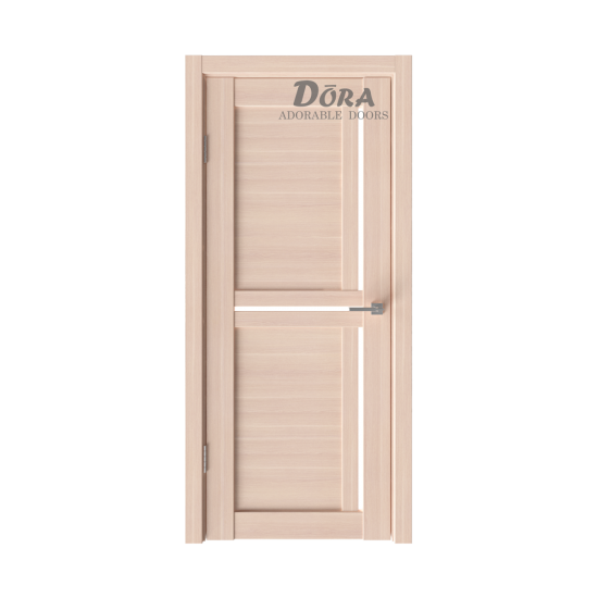 Finierētas Durvis Dora Modern 3 Komplekts - Vērtne, Kārba, Slēdzene, Eņģes, Balināts Ozols, Stiklotas
