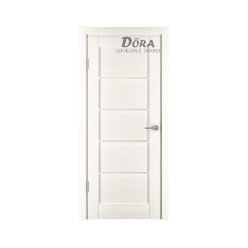 Ar PVC Pārklājumu Durvju Komplekts Dora Horizontal-1, Bianco