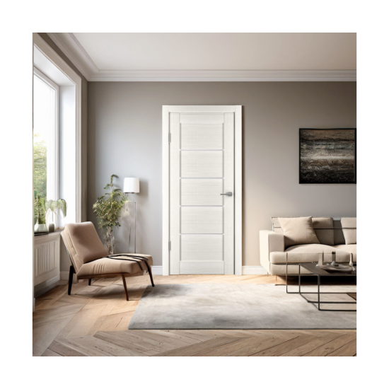 Ar PVC Pārklājumu Durvju Komplekts Dora Horizontal-1, Bianco