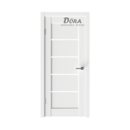 Ar PVC Pārklājumu Durvju Komplekts Dora Horizontal-1, Baltas