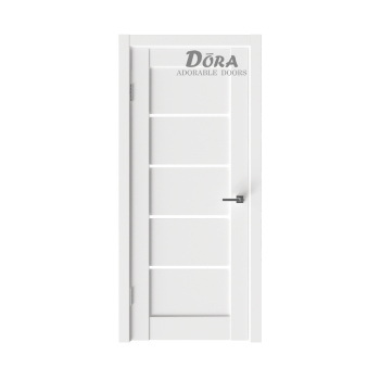 Ar PVC Pārklājumu Durvju Komplekts Dora Horizontal-1, Baltas