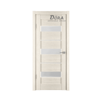 Ar PVC Pārklājumu Durvju Komplekts - Vērtne, Kārba, 2 Eņģes Dora Horizontal-4, Kapučino