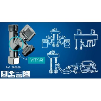 Dekoratīvais ventīlis ARCO CONEKTA 1/2”-1/2”-3/4”