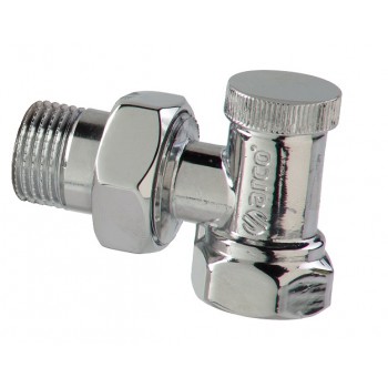 Radiatoru atpakaļgaitas ventilis TEIDE PLUS, 1/2", hromēts, stūra