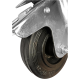 Gumijas atbalsta ritenis ar bremzi / grozāms 100*26mm; 60Kg