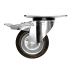 Gumijas atbalsta ritenis ar bremzi / grozāms 125mm AR/W BR GUM/RUB 140Kg