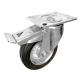 Gumijas atbalsta ritenis ar bremzi / grozāms 125mm AR/W BR GUM/RUB 140Kg