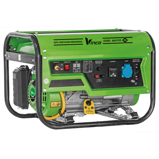 INCO PT2500Q-LPG Benzīns Ģenerators – 3.5 kW / 7.5 Zs, LPG/CNG, 15 L Tvertne