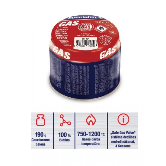 Gāzes balons 190 gr, 68-001